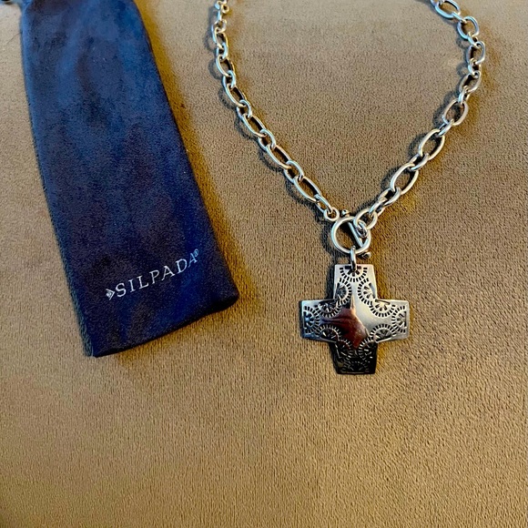 SILPADA VIRTUOSITY CROSS NECKLACE - Picture 4 of 5